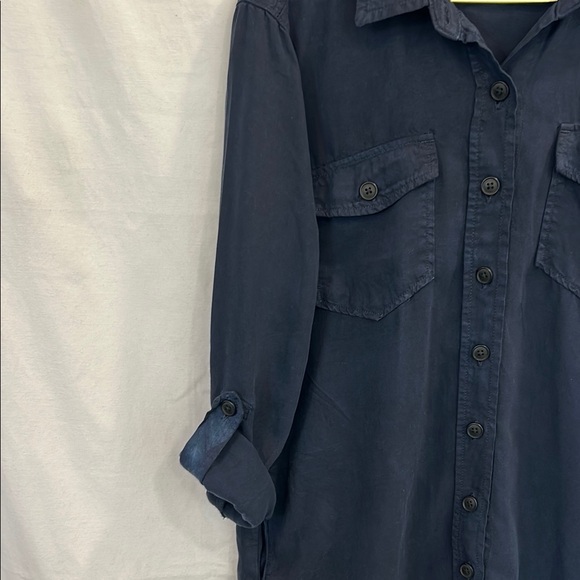 Sneakpeek Navy Button-Up Dress - Picture 3 of 6